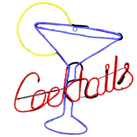 23&#x22; LED Cocktails Sign